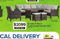 Leon's Acadia 6- Outdoor Banquette Set offer