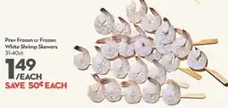 Longo's Prev Frozen or Frozen White Shrimp Skewers offer