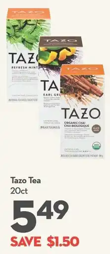 Longo's Tazo Tea offer