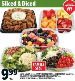 Metro Large salads pumpernickel tray deluxe fruit salad strawberry-pineapple tray with chocolate dip deluxe offer