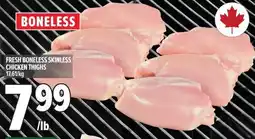 Metro Fresh boneless skinless chicken thighs offer