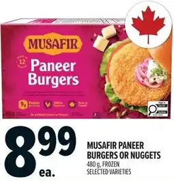 Metro Musafir paneer burgers or nuggets offer