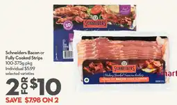 Longo's Schneiders Bacon or Fully Cooked Strips offer