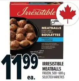 Metro Irresistible meatballs offer