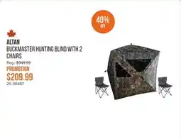 Sail Buckmaster Hunting Blind with 2 Chairs offer