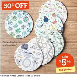 Kitchen Stuff Plus Ceramica Printed Ceramic Trivet offer