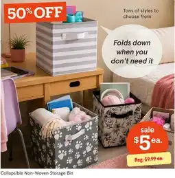 Kitchen Stuff Plus Collapsible Non-Woven Storage Bin offer