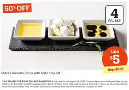 Kitchen Stuff Plus Shin Porcelain Bowls with Slate Tray Set offer