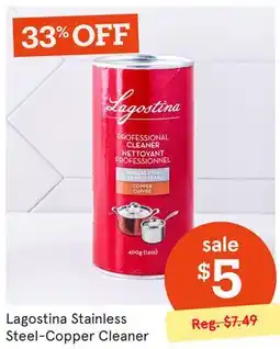Kitchen Stuff Plus Lagostina Stainless Steel-Copper Cleaner offer