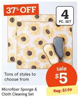 Kitchen Stuff Plus Microfiber Sponge & Cloth Cleaning Set offer