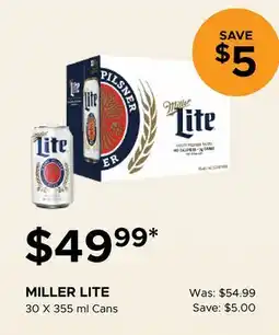 The Beer Store MILLER LITE offer