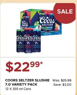 The Beer Store COORS SELTZER SLUSHIE 7.0 VARIETY PACK offer