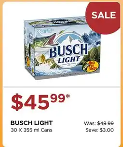 The Beer Store BUSCH LIGHT offer