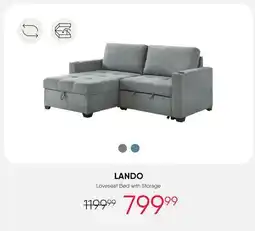 Meubles RD lando - Loveseat Bed with Storage offer