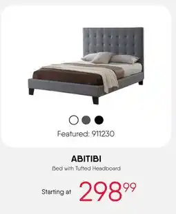 Meubles RD ABITIBI Bed with Tufted Headboard offer
