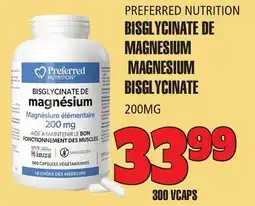 Marches Tau PREFERRED NUTRITION BISGLYCINATE DE MAGNÉSIUM offer