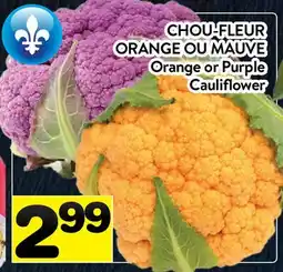 Supermarché PA CHOU-FLEUR ORANGE OU MAUVE | Orange or Purple Cauliflower offer