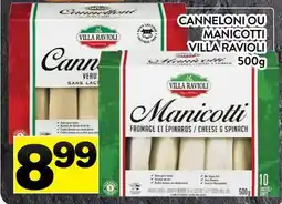 Supermarché PA CANNELONI OU MANICOTTI VILLA RAVIOLI offer