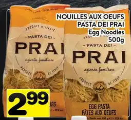 Supermarché PA NOUILLES AUX OEUFS PASTA DEI PRAI | Egg Noodles offer