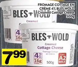 Supermarché PA FROMAGE COTTAGE EN CRÈME 4% BLES WOLD | Creamed Cottage Cheese offer