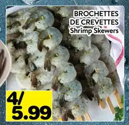 Supermarché PA BROCHETTES DE CREVETTES | Shrimp Skewers offer