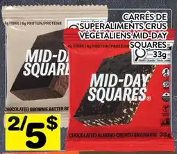 Supermarché PA CARRÉS DE SUPERALIMENTS CRUS VÉGÉTAIENS MID-DAY SQUARES offer