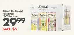 Longo's Dillion's Gin Cocktail Mixed Pack offer