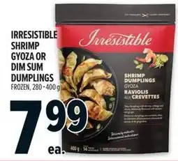 Metro Irresistible shrimp gyoza or dim sum dumplings offer