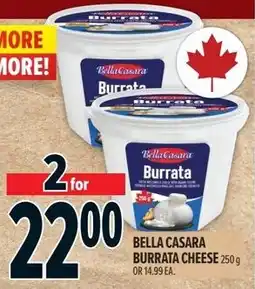 Metro Bella casara burrata cheese offer