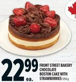 Metro Front street bakery chocolate boston cake with strawberries offer
