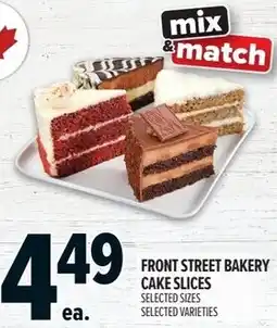 Metro Front street bakery cake slices offer