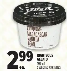 Metro Righteous gelato offer