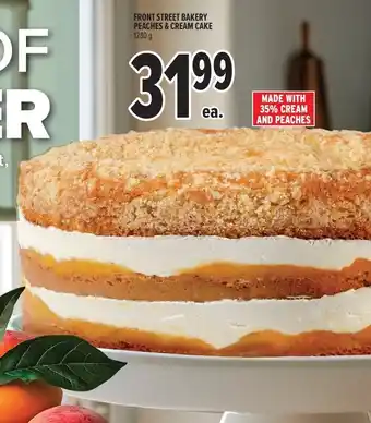 Metro Front street bakery peaches & cream cake offer