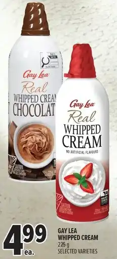 Metro Gay lea whipped cream offer