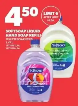 Independent Grocer Softsoap liquid hand soap refill offer
