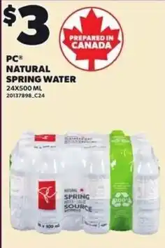 Independent Grocer Pc natural spring water offer