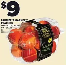 Independent Grocer Farmer's market m peaches offer