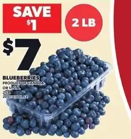 Independent Grocer Blueberries offer