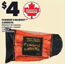 Independent Grocer Farmer's market carrots offer