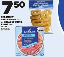 Independent Grocer Seaquest shrimp ring or breaded squid rings offer