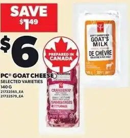 Independent Grocer Pc goat cheese offer