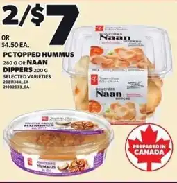 Independent Grocer Pc topped hummus or naan dippers offer