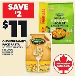Independent Grocer Olivieri family pack pasta offer