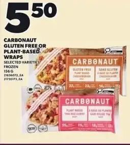 Independent Grocer Carbonaut gluten free or plant-based wraps offer