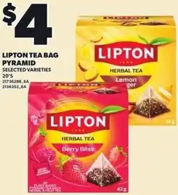 Independent Grocer Lipton tea bag pyramid offer