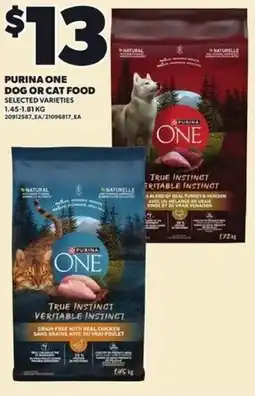 Independent Grocer Purina one dog or cat food offer