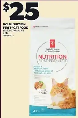 Independent Grocer Pc nutrition first cat food offer