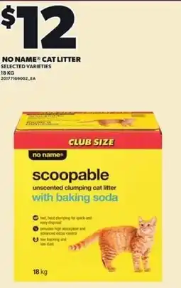 Independent Grocer No name cat litter offer