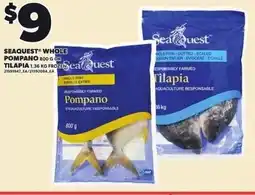 Independent Grocer Seaquest whole pompano tilapia offer