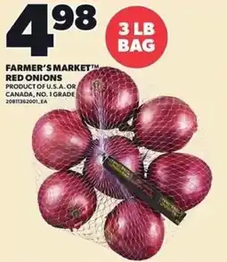 Independent Grocer Farmer's markettm red onions offer